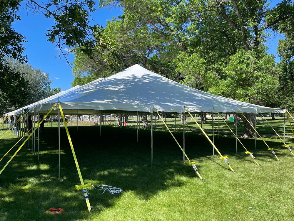 40x100 pole type party tent